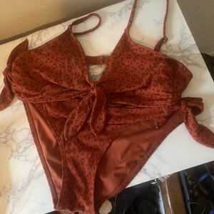 Xhiliration Brown cheetah print bikini SIZE XL. Very lightly worn